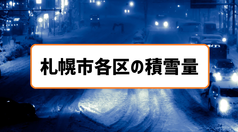 札幌市各区の積雪量